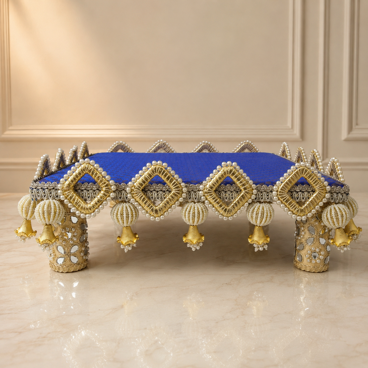 Neelambara Handcrafted Royal Pooja Chowki